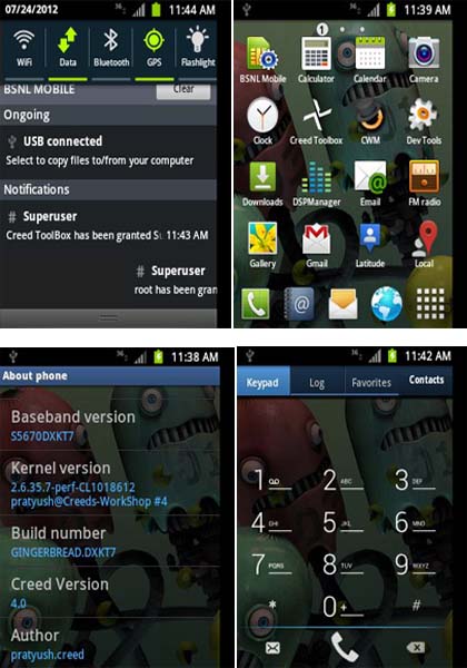 Creed's Rom v4.0 for Samsung Galaxy Fit GT-S5670 Released