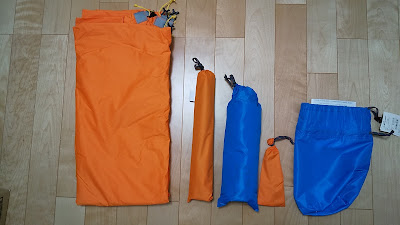 VS-20　インナーテント、ポール、フライシート袋、ペグ袋、テント袋