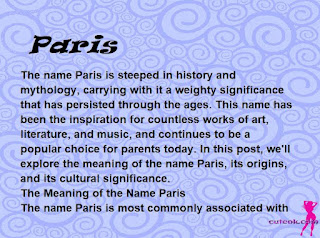 meaning of the name "Paris"