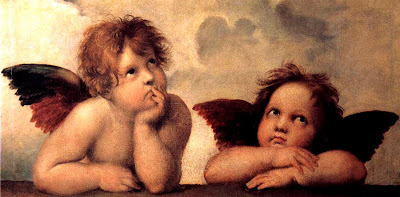 Raphael's cherubs angels Sistine Madonna