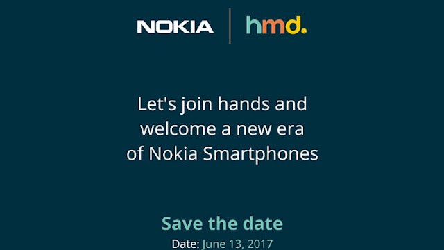 Let's join hands and welcome a new era of Nokia Smartphones save the date June, 13 2017