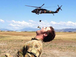 Man Soldier Eater optical illusion