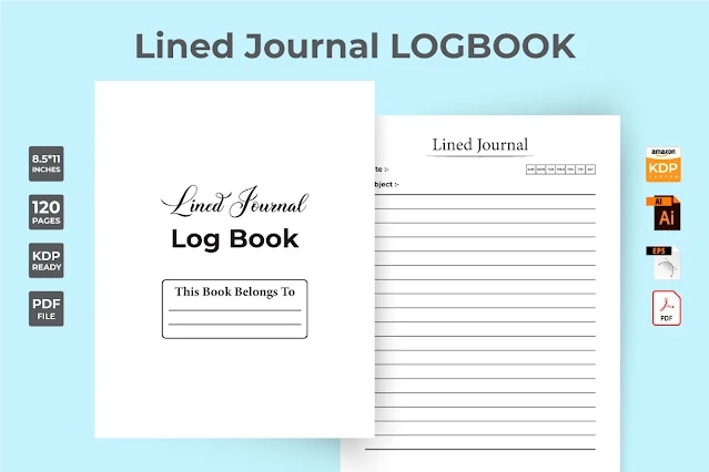 Lined Journal KDP Interior Log Book free download