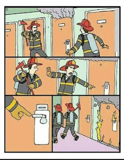 FIRE FIGHTERS IGNORING ROOM