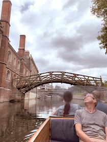 Punting under the mathematical bridge in Cambridge