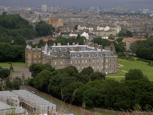 A view of the Palace of Holyrood in Edinburgh taken from Arthurs Seat