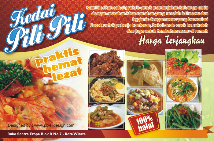 13 Contoh Desain Brosur Makanan Menarik, Simple, Elegan 