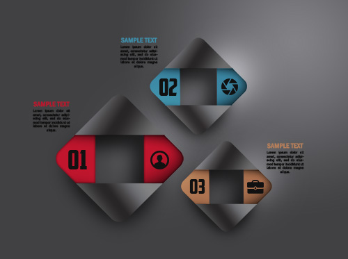 Free PSD Abstract Paper Infographic Elements