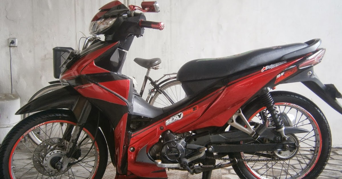 Modifikasi Motor Spin Warna  Merah  Contoh Sim