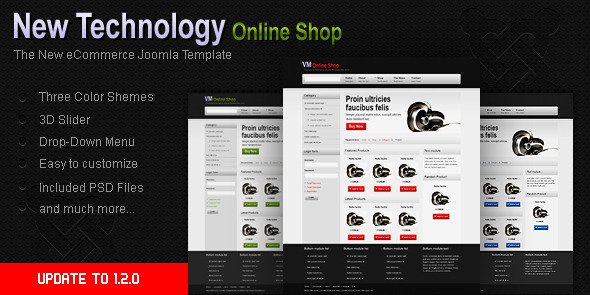 New Technology -  Joomla eCommerce Site Template - Business Corporate
