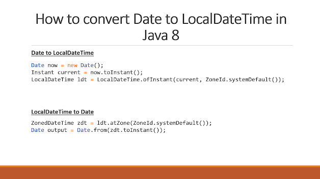 How to convert java.util.Date to java.time.LocalDate in Java 8 - Example