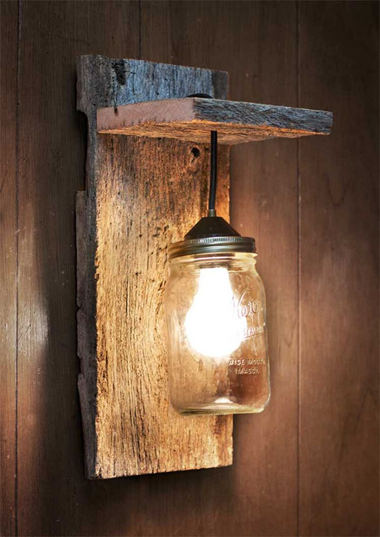 Desain lampu dinding dari kayu pallet bekas 1000 