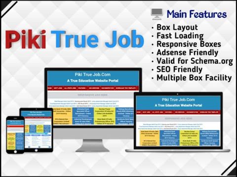 Piki True Job Blogger Template