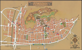 Mapa de Sagunto, Provincia de Valencia.