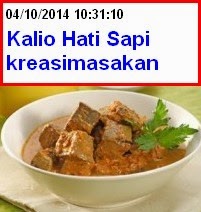 Kalio hati Sapi Enak