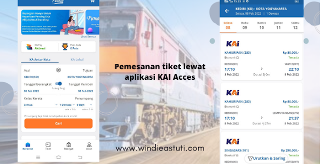 Naik Kereta Api PP Kediri Yogyakarta