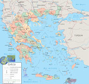 A Grécia é um país que fica ao sudeste da Europa,cuja capital Atenas e tem . (mapa grecia)