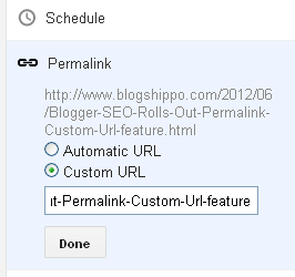 Blogger adds Permalink feature In New interface - Better SEO