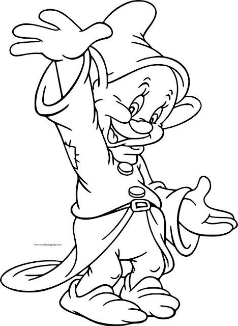 Dopey dwarf coloring pages 5