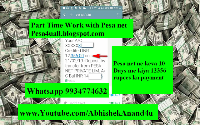 Pesa net se keval 10 Days me 12356 Rupees ka Payment mila | Received payment of 12356 rupees From Pesa net in 10 Days only | Pesa net payment proof February 2019 | Pesa net Bank payment proof february 2019