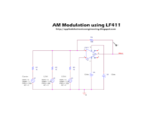 AM Modulation using LM411 opamp schematics