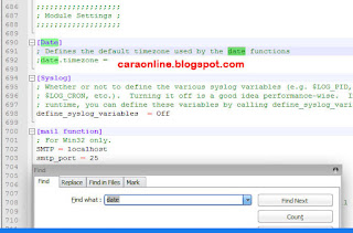 
mengubah format date time zone xampp1