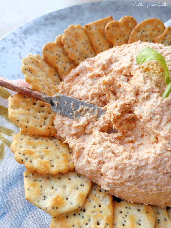 Smoked Salmon Ball! A retro appetizer recipe with canned salmon, cream cheese and smoky flavor made into a cheese ball perfect to spread on crackers.