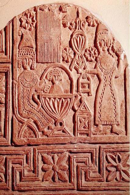 Купание младенца Иисуса. VI век. Коптский музей, Каир.