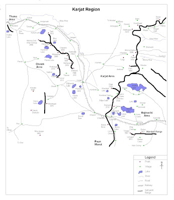 Karjat road and railway route