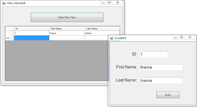 C# - Insert Row To Datagridview From Another Form