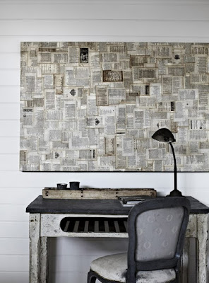 newspaper wall art