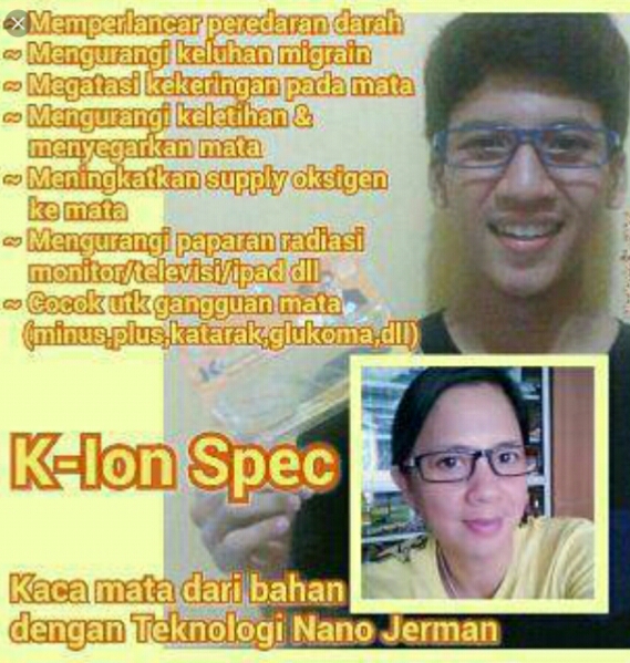 Kumpulan Testimone Kaca Mata  ion  spec  Produk K Link  Malaysia