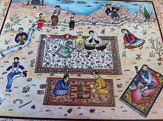 Iranian families enjoying a picnic