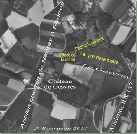 Les noms des pièces de terre portés sur le cadastre de 1839 évoquent l'ancienne motte féodale et sa palissade de protection