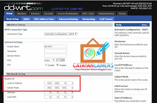 Cara Setting TP-Link WR740N DD-WRT Mode Client Router (Repeater) untuk Client Hotspot