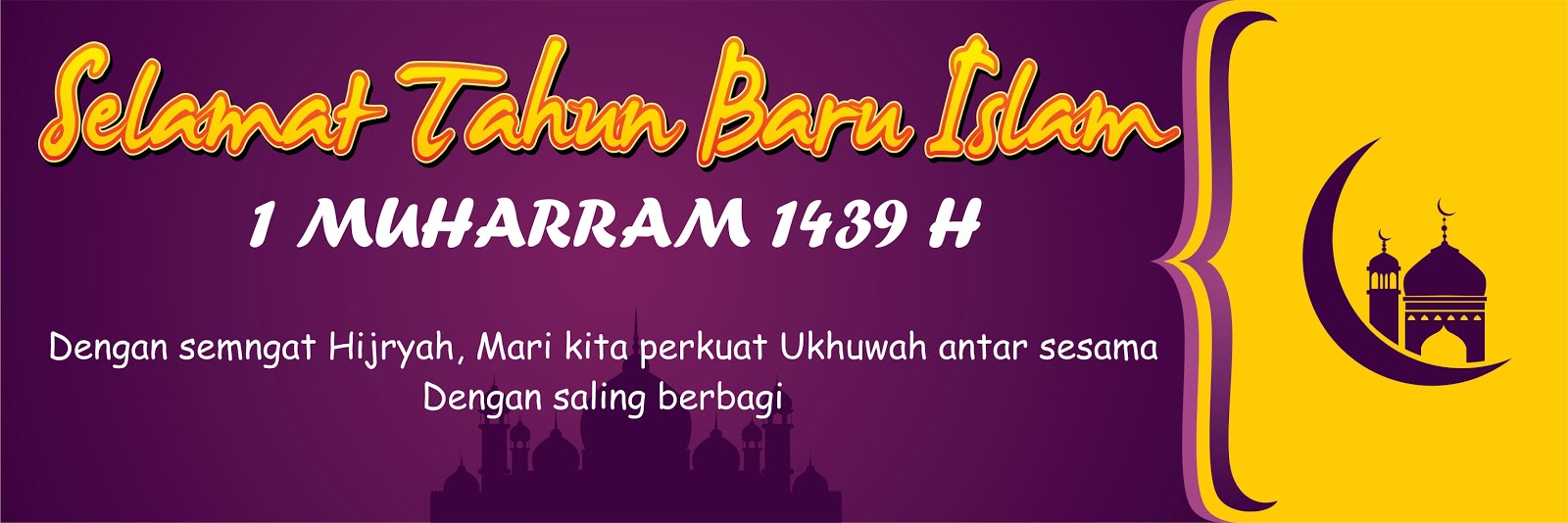 Download Contoh Spanduk Tahun Baru Islam 1439 H Format CDR 