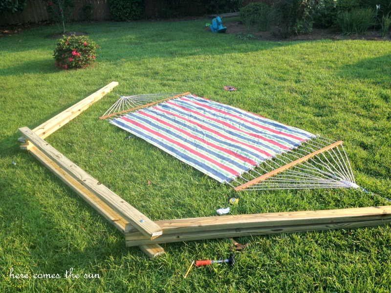 how to make a wooden hammock stand