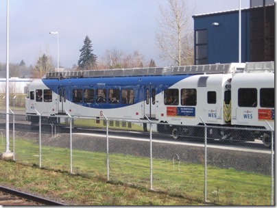 IMG_5041 TriMet Westside Express Service DMU #1001 in Wilsonville, Oregon on January 15, 2009