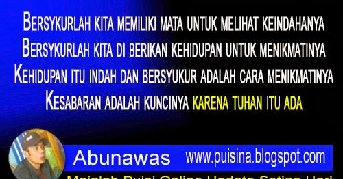 PUISI KARENA TUHAN ITU ADA - Majalah Puisi OnlinePuisina