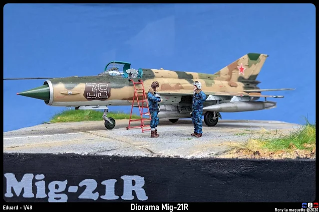 Diorama, Mig-21R Eduard au 1/48.