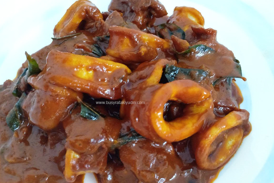 Resepi Sotong Masak Kari Style Mamak, Kari Sotong Ala Mamak, Gulai Sotong, Kari Sotong Nasi Kandar,