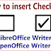 How To Insert Checkbox in OpenOffice Writer