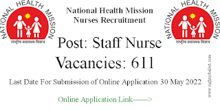611 Staff Nurse Vacancies under National Health Mission