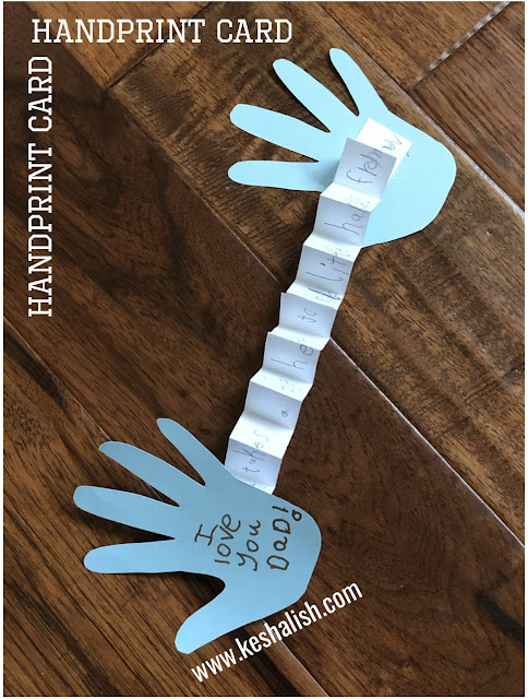 handprint card for kids to make