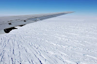 West Antarctica's massive Pine Island Glacier is seen out the window of NASA's DC-8 research aircraft as it flies at an altitude of 1,500 feet in October 2009. Pine Island Glacier is one of the fastest-retreating glaciers in Antarctica. (Credit: NASA/Jane Peterson) Click to Enlarge.West Antarctica's massive Pine Island Glacier is seen out the window of NASA's DC-8 research aircraft as it flies at an altitude of 1,500 feet in October 2009. Pine Island Glacier is one of the fastest-retreating glaciers in Antarctica. (Credit: NASA/Jane Peterson) Click to Enlarge.