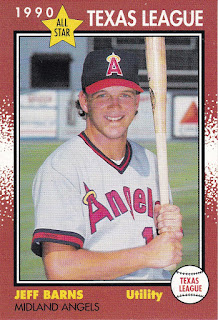 Jeff Barnes 1990 Midland Angels card