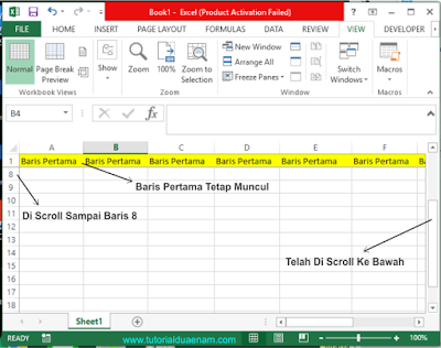 Membuat Judul Tabel Excel Tidak Bergerak Saat Di Scrool Dengan Fitur Frezee