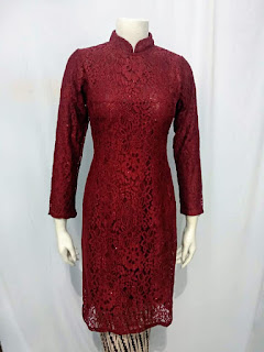 Jual Kebaya Brokat Modern Panjang Terbaru