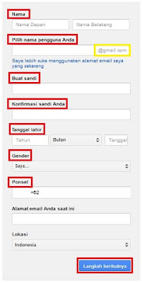 Daftar Gmail Indonesia