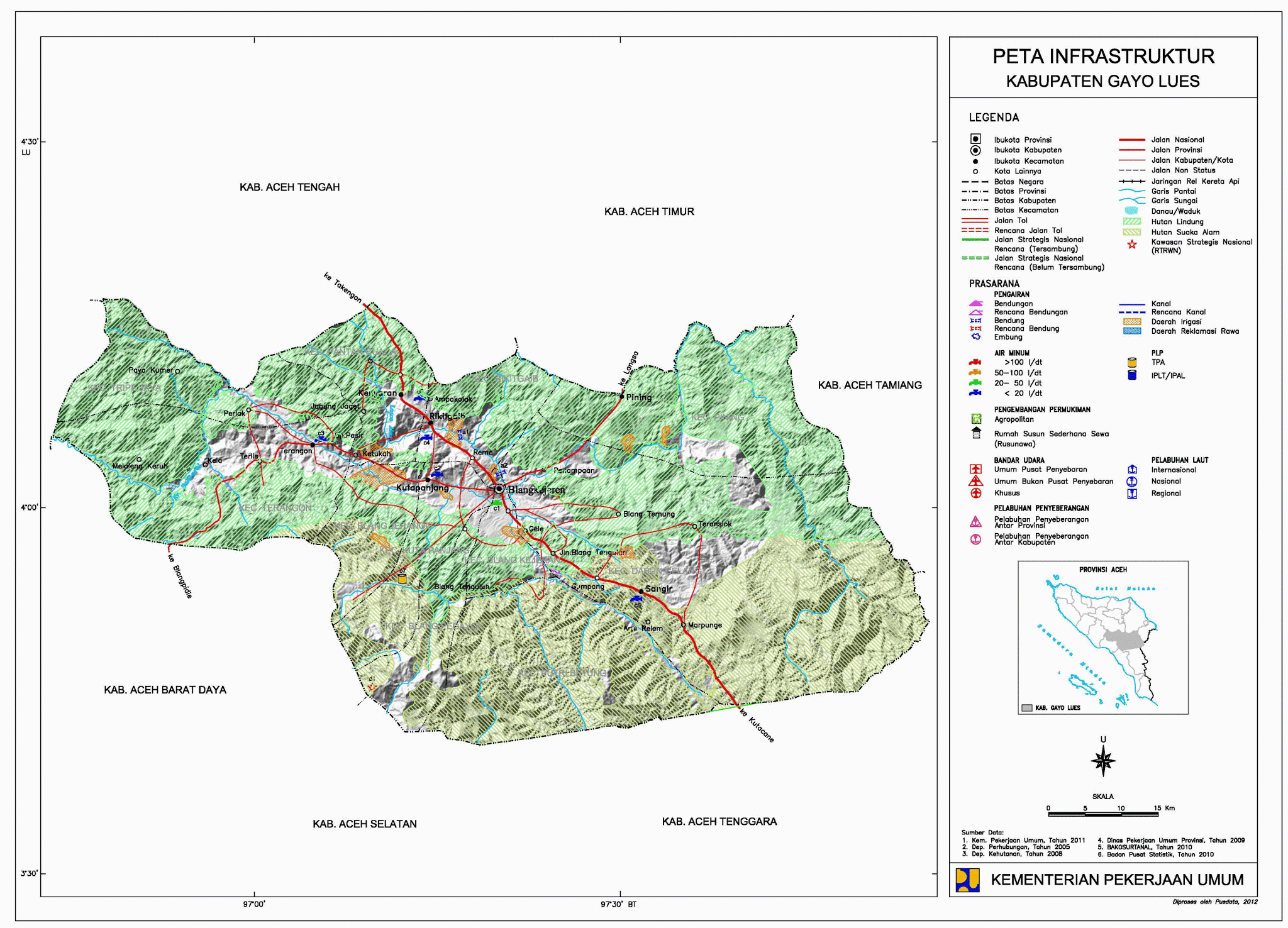 Peta Kota: Peta Kabupaten Gayo Lues